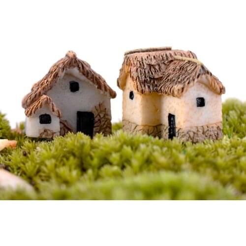 Mini House Fairy Garden Miniatures Villa Figurine Castles Terrarium Figurines Miniature Garden Decoration Fairy Figurines