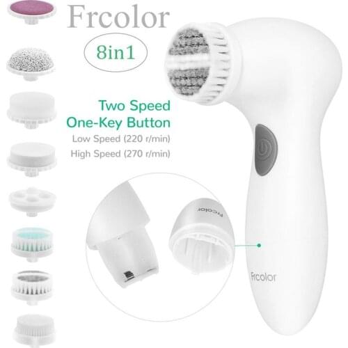 6 in 1 Electric Facial Cleansing Brush Massager Powered Deep Cleansing Devices Blackhead Acne Unisex Face Body Brush