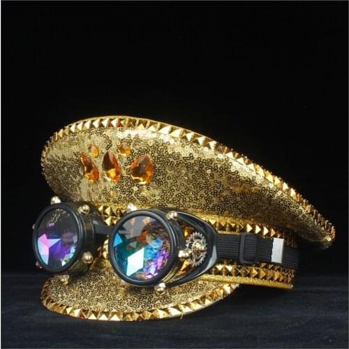 Men Women Police Hat With Classes Performance Military Hat Captain Hat Adult Hat 3 Size