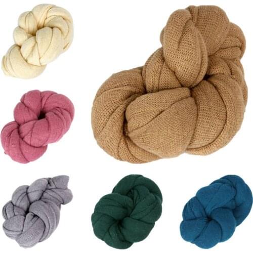 2020 New Stretch Baby Blanket Infant Photography Props Solid Color Newborn Photo Wraps
