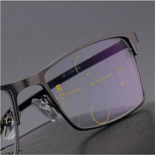 Reading glasses male far and near dual dual optical zoom progressive multifocal reading mirror female ultra-light NX