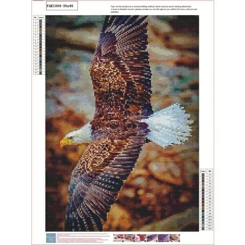Eagle New Full Round cartoon diamond painting Diamond Embroidery Animal Craft Cross Stitch Wall Decorations Gift