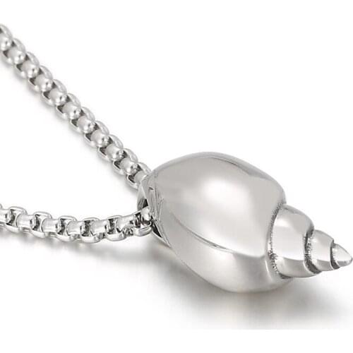316L stainless steel necklace fashion personality domineering conch titanium steel mens pendant