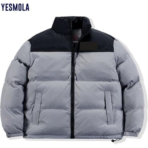 YESMOLA 2021 Winter Men Coat Thick Warm Parkas Fashion Black Mens Coats Female Zipper Mixed Colors Couple Jacket Ladies
