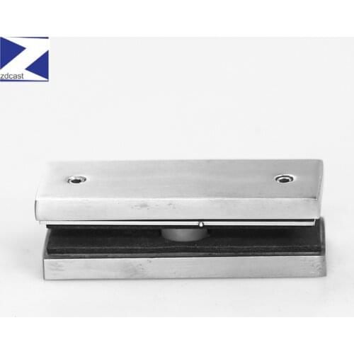 ZD Stainless Steel 316 Frameless Pool Fence 180 Degree Glass To Glass Flat Short Clamp