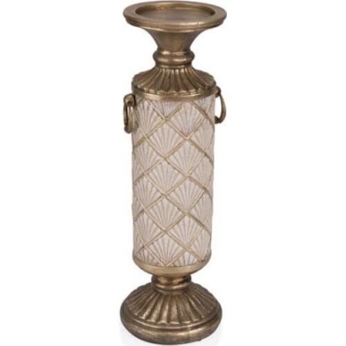 Porio Gold Cream Candle holder 12x12x36