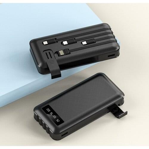 Comes With a Cable Power Bank 20000 mAh With Four-wire Portable Power Bank