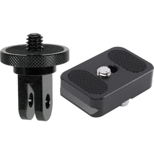 PU-25 Universal Mini Arca Swiss Standard QR Quick Release Plate & Camera Mount Adapter for GoPro Ecosystem