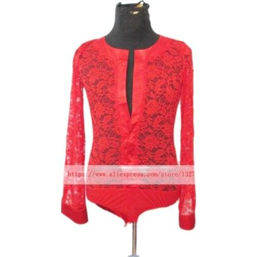 Tailor-made 100% New Lace mens shirt Competition Dance Man Latin Shirt,Boys Latin Dance Men Dress,Latin Dance Adult Dress