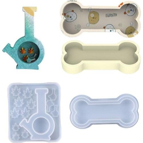 Handmade Quicksand Epoxy Resin Mold Kettle Maple Leaf Bone Shaped Quicksand Model Silicone Mould DIY Crafts Crafts Casting new