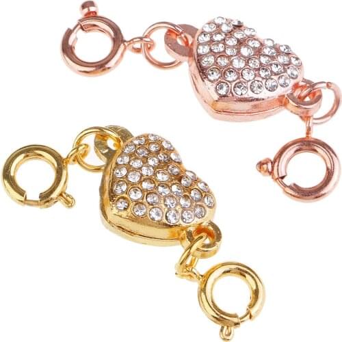 2pcs Crystal Converter Necklace Making Clasp Bracelets Connector