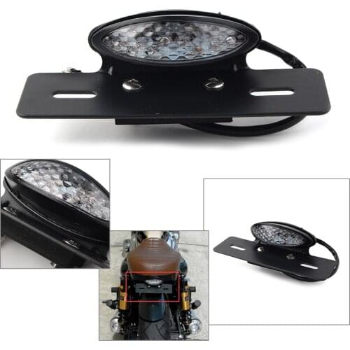 LED Motorcycle Brake Tail Light License Plate For Kawasaki For Yamaha For Honda For BMW For Suzuki Dirt Bike Custom Chopper