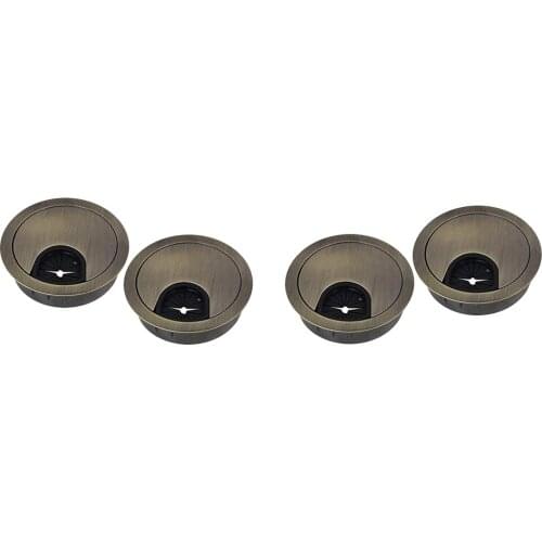 4pcs Cable Grommet, Zinc Alloy Desk Table Cable Hole Cover for Home/Office