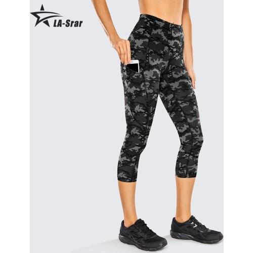 Womens Naked Feeling High Waist Gym Workout Capris Leggings with Pockets 19 Inches
