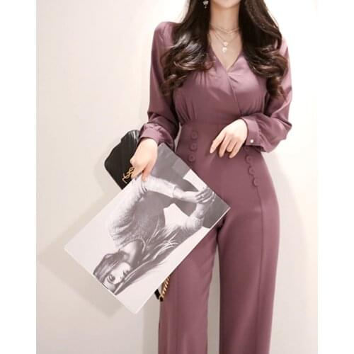 Fashion women new arrival casual regular comfortable OL jumpsuit vintage beach holiday temperament work style wild trend romper
