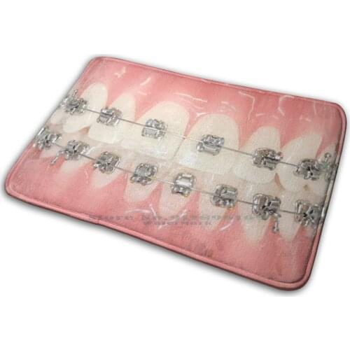 Teeth! Mat Rug Carpet Anti-Slip Bedroom Entrance Door Mat Teeth Braces Tooth Smile Metal Mouth Hot New 19 2020 Killer Bees