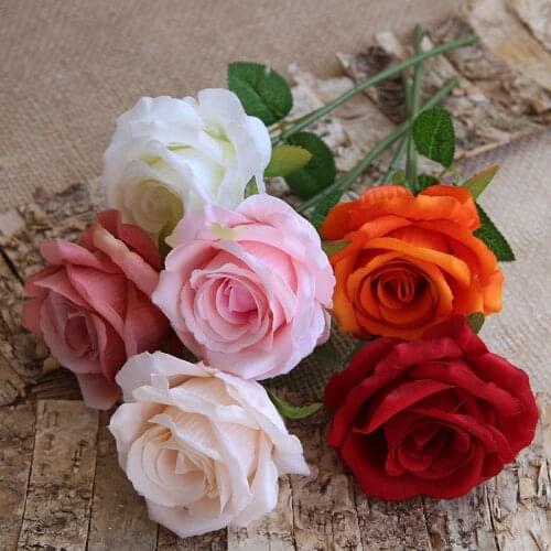 1 Bunch of Mini Rose Head Fake Flowers Household DIY Wreath Supplies Wedding Banquet Decoration Gifts Crafts