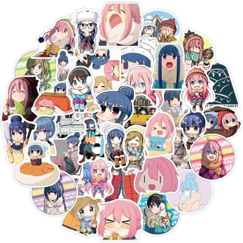 10/50pcs Japanese Anime Swaying Camping Landscape Stickers Outdoor Adventure Travel Waterproof Suitcase Laptop Bicycle Sticker