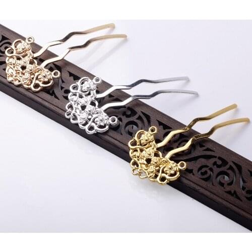 10 Pieces Metal Hair Forks Sticks Hairpins Bridal Tiara Diy Hair Accessories For Women