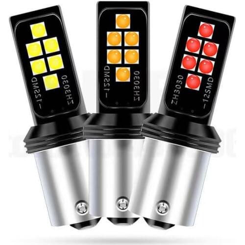 2pcs Car T20 7443 LED P21W 1156 1157 Parking Reverse Lights 3030 12SMD Turn Tail Signal Brake Bulbs Auto Maintaince Accessories