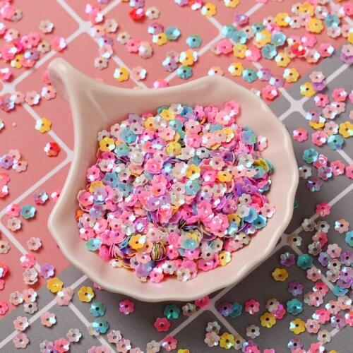 20g/Bag flowers 5mm PVC Confetti Glitter Sequins For Crafts Nail Art Decoration Paillettes Sequins DIY Sewing Accessories Girls