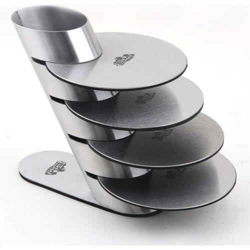 4PCS/SET Spinning Drinks Coasters Stainless Steel Coaster Cup Mat Pads Tableware Pad Placemat Cup Bowl Insulation Mat KJ 3010