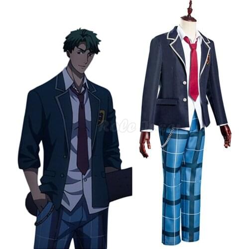 5pcs Japan Anime SK8 the Infinity Cosplay Nanjo Kojirou Cherry Blossom School Uniform Men Halloween Party Show Outfit C124M297