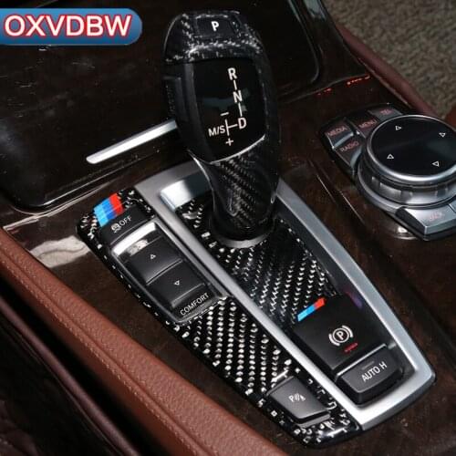 For BMW F07 F10 F25 F26 Accessories Carbon Fiber Gearshift Panel Frame Stickers Gear Knob Cover Decorations 5 Series GT X3X4