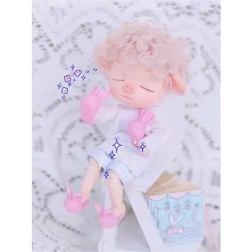 BJD doll Mini shoes GSC clay man 12 points American knot pig ob11 size leisure home shoe powder rabbit slippers