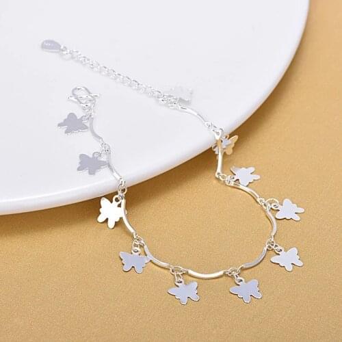 Butterfly Bracelet Jewelry Bangle Adjustable Chain Charm Bracelets For Couple Lovers Women Men Female Lady Girls Boys Gift