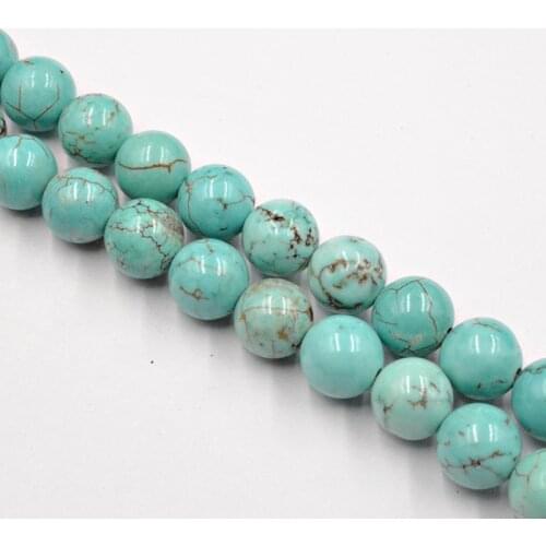 Natural Blue Turquoises Stone Beads Wholesale Loose Beads for Jewelry Making Accessories DIY Free Shipping 4-12mm Wholesale