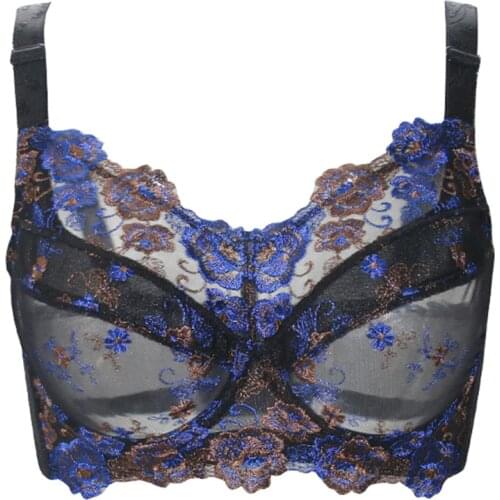 Embroidery Bra Silicone Breast forms Pocket Bra Wire Free Support Bra Ajusen for Mastectomy Crossdresser Transgender