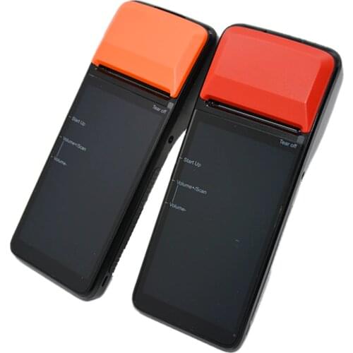 Cheap 5.0 Inch Handheld POS Android POS Terminal With 58MM Thermal Receipt Printer For Outdoor Delivery Food