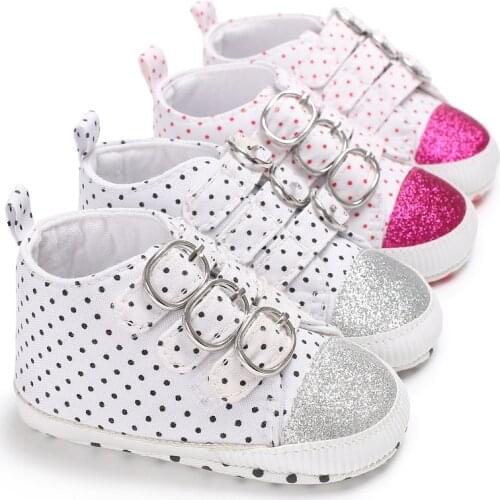 Baby Girl Shoes Toddler Infant Anti-slip Polka Dot PU First Walkers Shoes Kids Footwear Shoes Girls