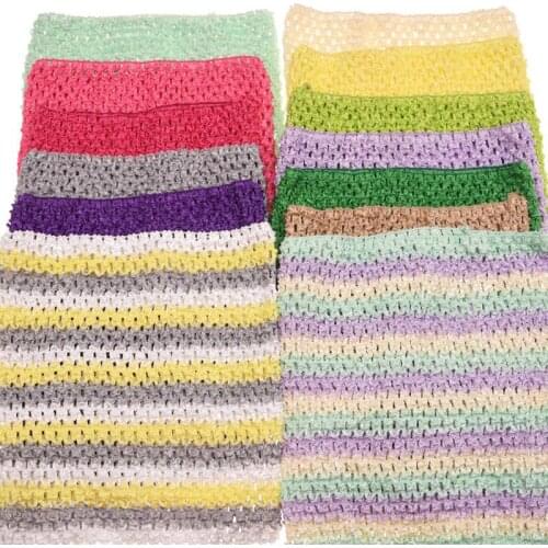 2pcs Stretch 9inch crochet tube top 19*22cm waistband headband Tutu Supplies Tube Tops Cute Wrapped chest Fashion Accessories