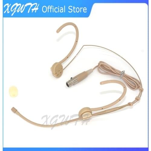 XGWTH Headset Microphone for AKG Samson Wireless Bodypack Transmitter Mini XLR 3Pin TA3F Foldable Head Wearing Headworn Mic
