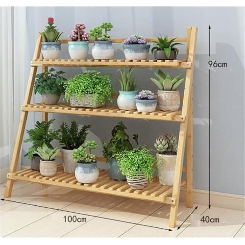 Interior Suporte Flores Ladder Escalera Decorativa Madera For Wood Balcony Outdoor Flower Stand Rack Dekoration Plant Shelf