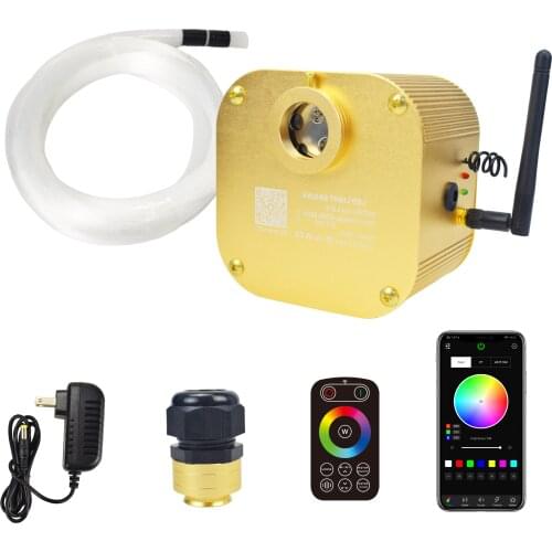 16w Twinkle Led Fiber Optic Car Light Rgbw Motor Wheel Touch And APP Control Car Roof Ceiling Star Sky Fibra Optica Plastica Kit