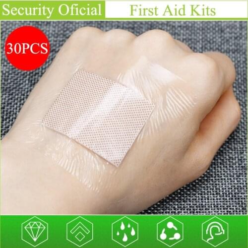 30Pcs 6x7cm Waterproof Medical Patch Large Wound First Band Aid Kit Bandage Medical Adhesive Wound Patch Outdoor Sport Bandage