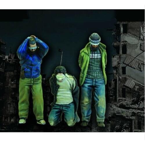 New Unassembled 1/35 ancient MAN STAND (NO WALL just have 3 man ) Resin Figure Unpainted Model Kit