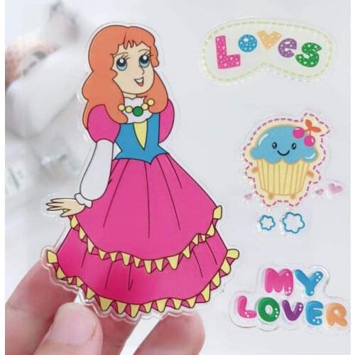 NEW Loves Princess Girl Transparent Clear Stamps / Silicone Seals for DIY Scrapbooking Photo Album/Card Making