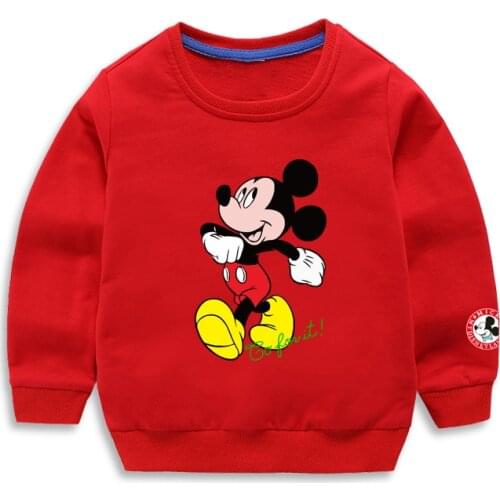 Autumn Kids Clothes Mickey Mouse Printed Sweatshirt Teenagers Boys Sport Tops Spring Little Children Outfits Children Costume