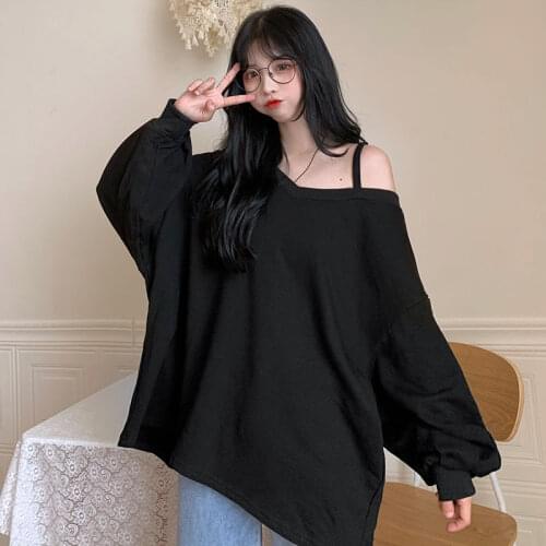 2021 Autumn Spring New Women Pullover Female Student Loose Long Sleeve Top Oversized Sweatshirts Kawaii Japanese Fashion Cartoon