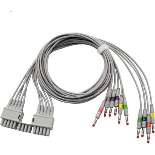 Compatible Mortara Eli230 10Lead EKG Cable ,AHA/IEC