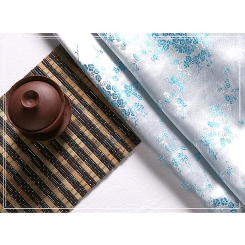 Plum Blossom style Brocade Fabric Damask Jacquard Apparel Costume Upholstery Furnishing Curtain DIY Clothing Material BY meter