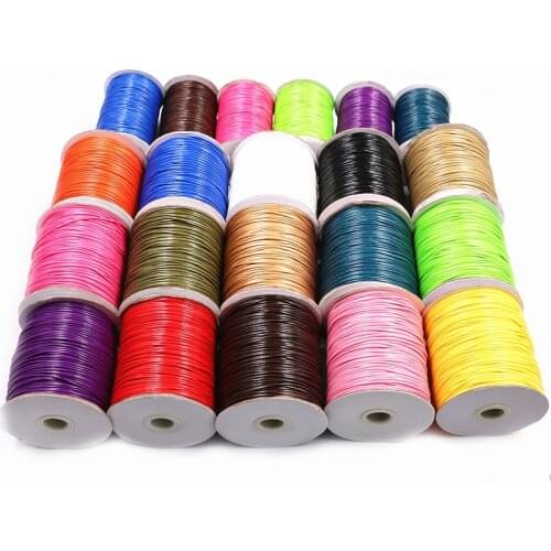 10m/lot 15 Color Leather Line Waxed Cord Cotton Thread String Strap Necklace Rope For Jewelry Making DIY Bracelet Supplies