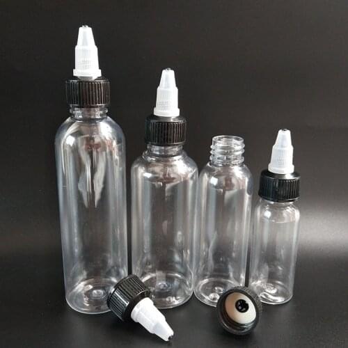 100pcs New pen shape dropper bottle PET plastic 30ml 60ml 100ml 120ml e liquid bottle with twist off caps for ELiquid Nail Gel