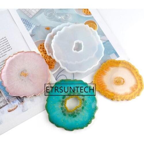 100pcs Coaster Resin Casting Mold Silicone Jewelry Making Epoxy Mould Craft Decorative Crafts Coasters Tray Base Mold