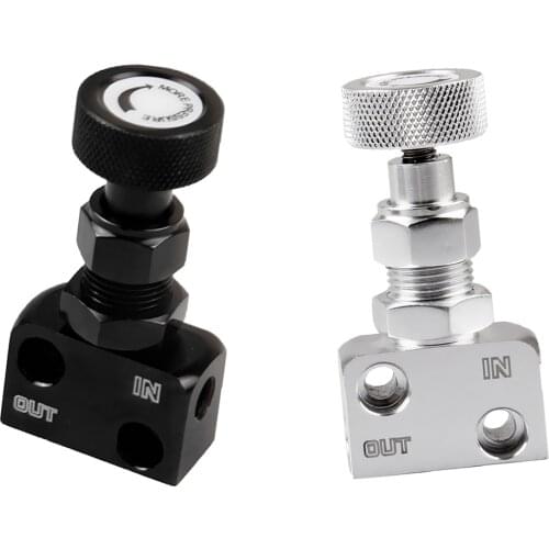 2pcs Black/Silver Brake Bias Proportioning Valve Pressure Regulator Brake Adjustment