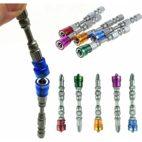 5Pcs S2 Alloy PH2 Single Head Magnetic Screwdriver Bits Anti-Slip 1/4 Inch Hex Shank Drywall Electric Screwdriver Set